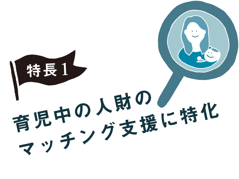 育児中の人財のマッチング支援に特化
