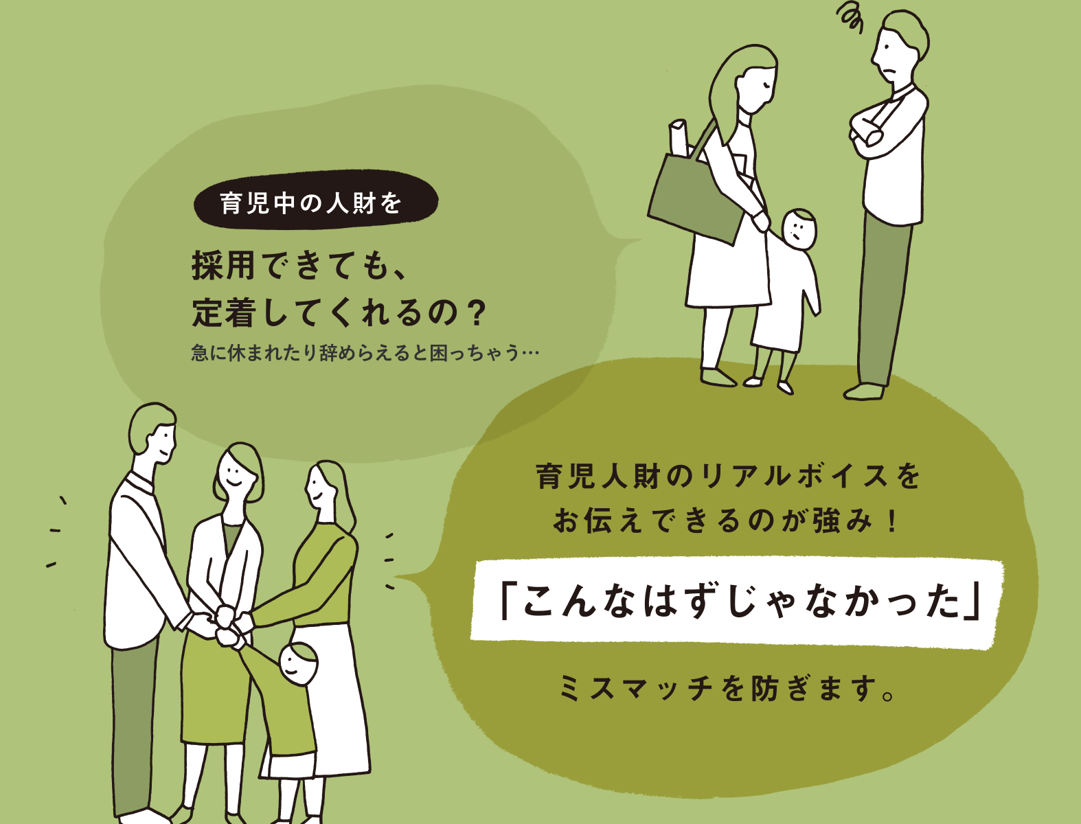 ミスマッチを防ぎます。